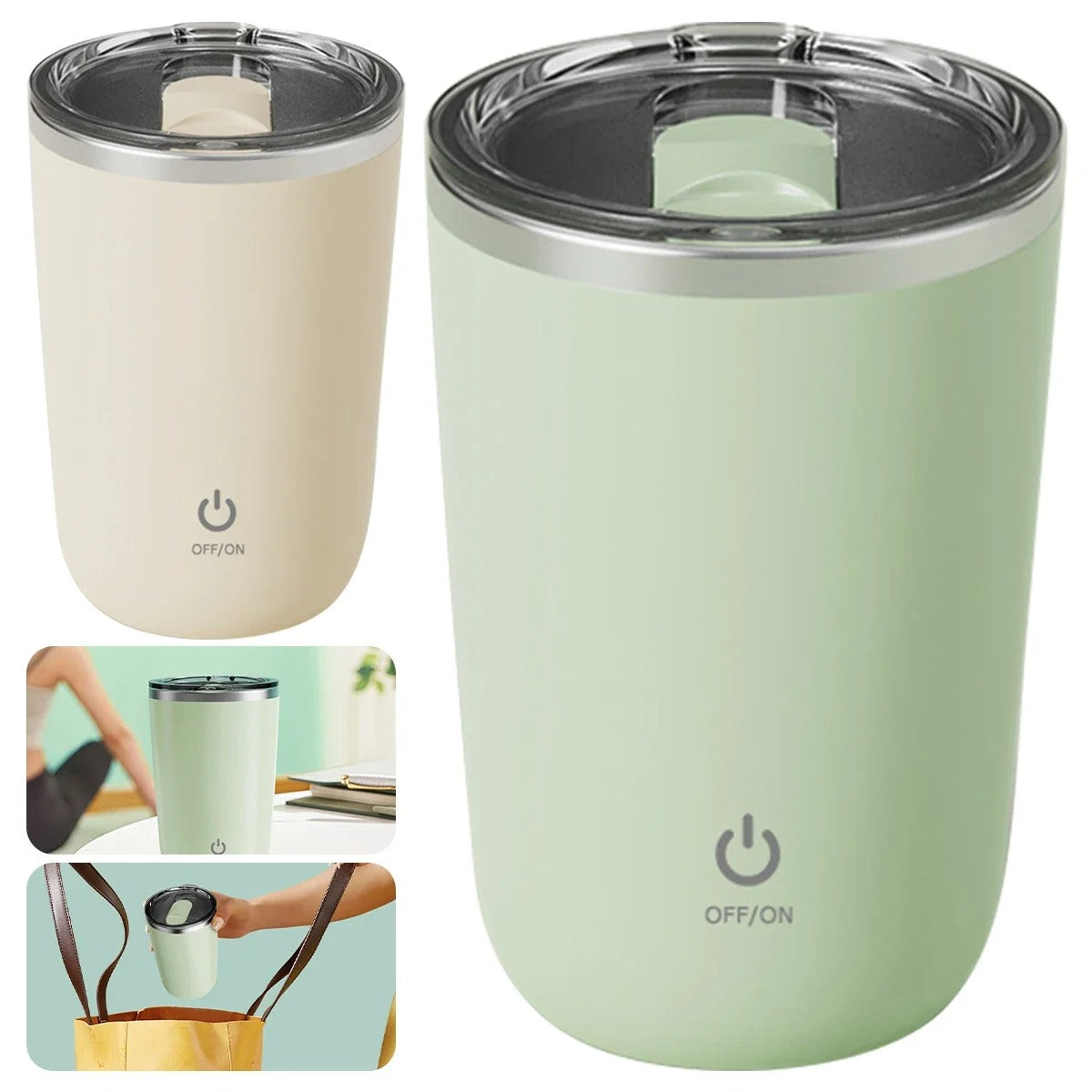 350ml Automatic Self-Stirring Mug | Stainless Steel Magnetic Mixing Cup for Coffee, Milk & Juice