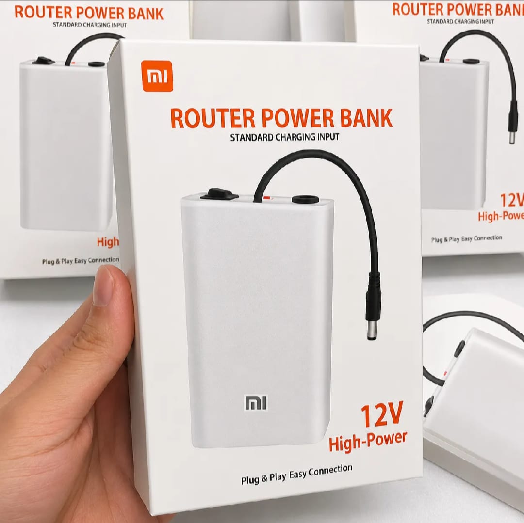 Xiaomi Mi 20000mAh 12V Router Power Bank | Mini UPS Battery Backup for Wi-Fi Router, Modem & ONU