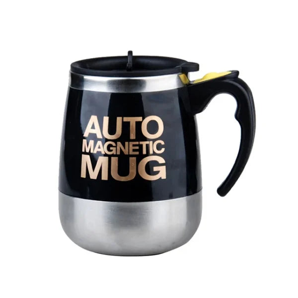 Auto Magnetic Mug 400ml | Self-Stirring Coffee & Milk Mixing Cup | 304 Stainless Steel Battery Operated Mug