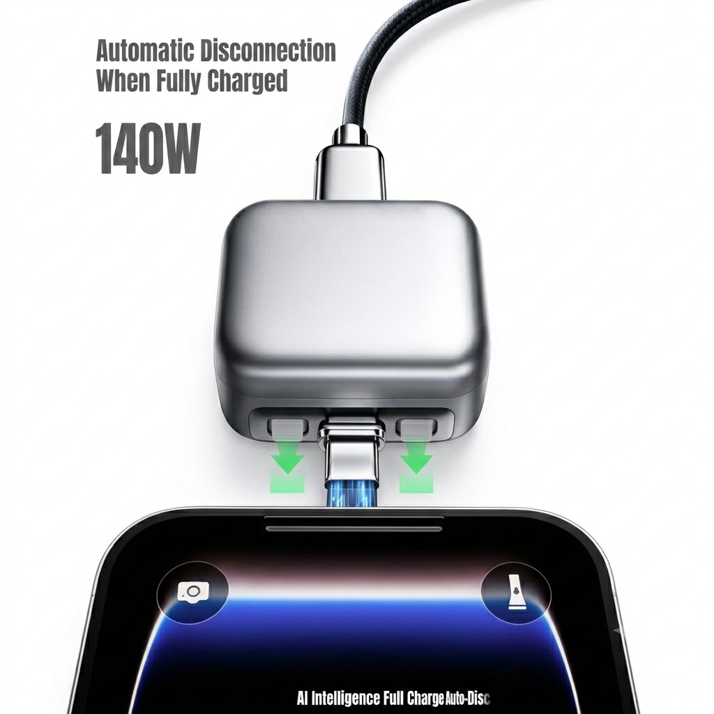PopGuard 140W Automatic Charging Disconnector | Smart USB-C Fast Charging Protector